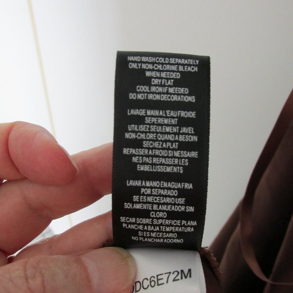 Max&Cleo Mahogany Brown Silk Chiffon Halter Dress NYE Size 10 - Picture 10 of 13